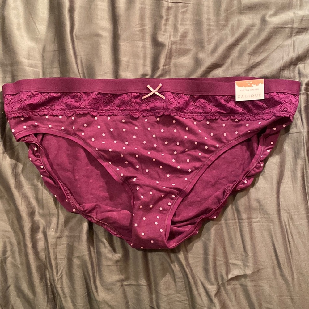 NWT Cacique Cotton Hipster 14/16 Purple